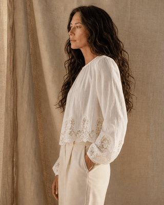 The Sea Fog Lace-Trim Top - The Salty BabeTop