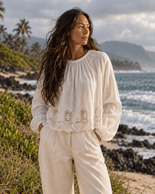The Sea Fog Lace-Trim Top | The Salty Babe