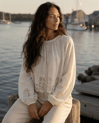 The Sea Fog Lace-Trim Top - The Salty BabeTop