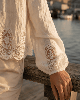 The Sea Fog Lace-Trim Top - The Salty BabeTop