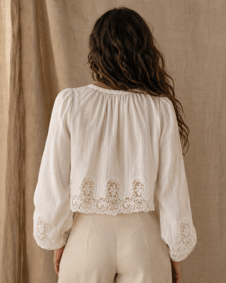 The Sea Fog Lace-Trim Top - The Salty BabeTop