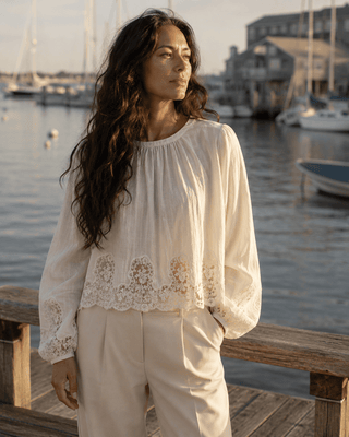 The Sea Fog Lace-Trim Top - The Salty BabeTop