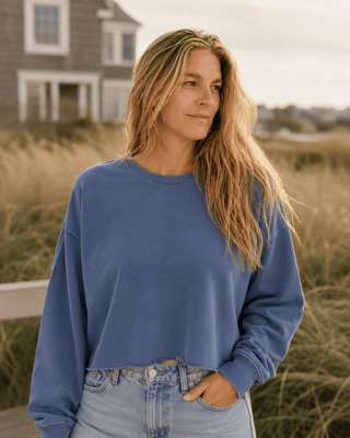 The Seaworn Cropped Sweatshirt - The Salty BabeSweatshirt