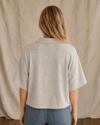 The Slow Morning Short Sleeve Sweater-Heather Grey - The Salty BabeShort Sleeve Tops
