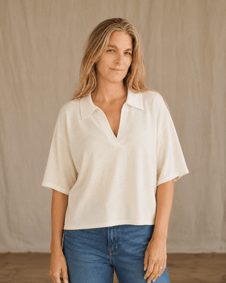 The Slow Morning Short Sleeve Sweater-Ivory - The Salty BabeShort Sleeve Tops