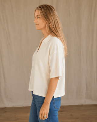The Slow Morning Short Sleeve Sweater-Ivory - The Salty BabeShort Sleeve Tops