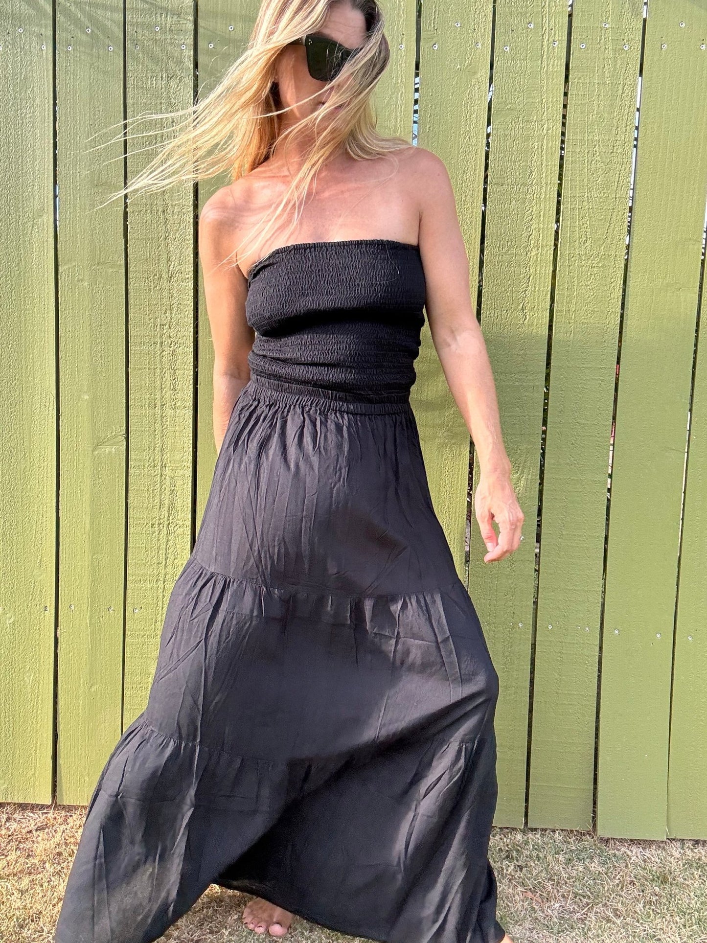 TIARE HAWAII Athena Maxi dress - Black - The Salty BabeDresses