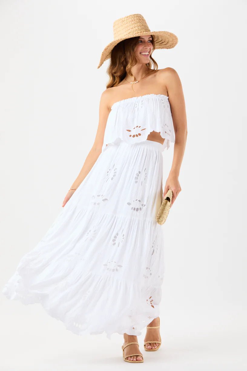 TIARE HAWAII Heliconia Skirt - White - The Salty BabeSkirts