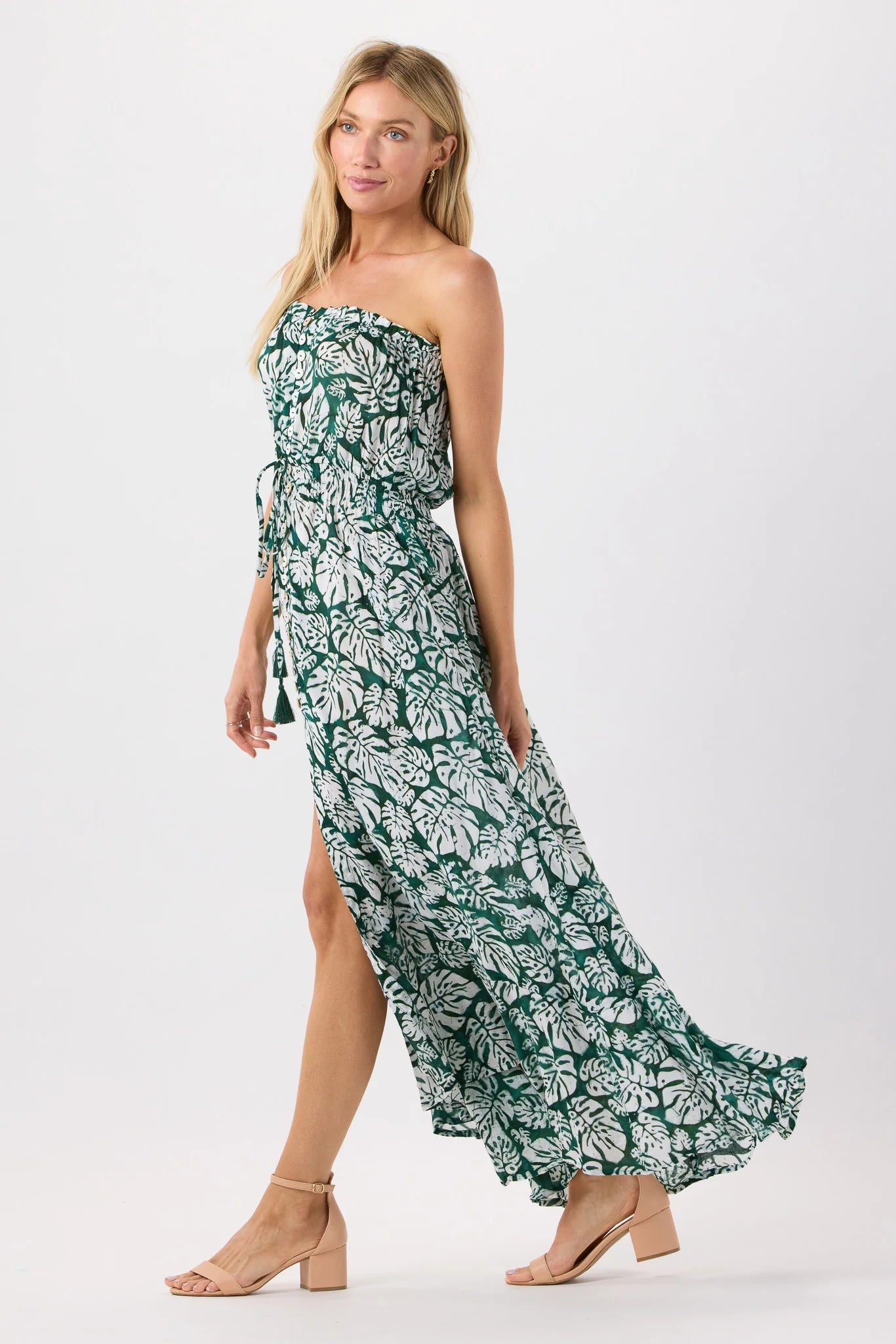 TIARE HAWAII Ryden Maxi Dress - Batik Monstera Leaf - The Salty BabeDresses