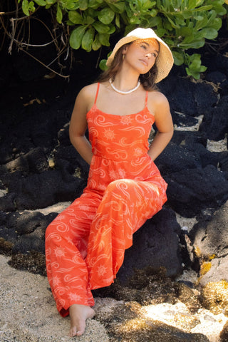 TIARE HAWAII Seashore Jumpsuit - Sol Coral - The Salty BabeJumpsuits