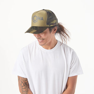 ALOHA COLLECTION Aloha trucker hat-Black/Camo