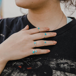 Turquoise Stacking Rings - The Salty BabeJewelry
