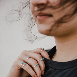 Turquoise Stacking Rings - The Salty BabeJewelry