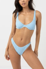 RHYTHM Sunbather Stripe Underwire bikini top-Ocean