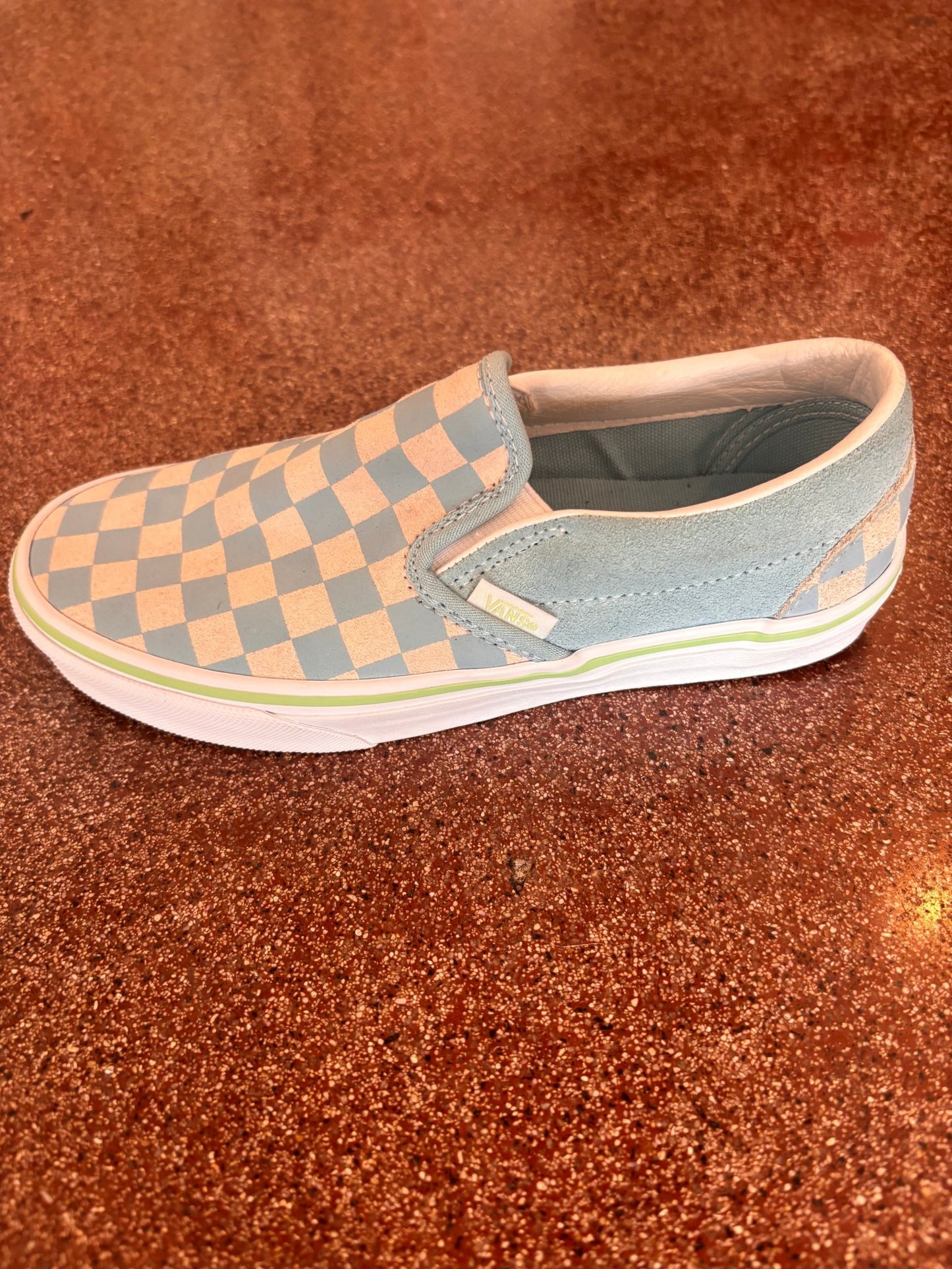 VANS Classic Slip - On Checkerboard Shoe - Crystal Blue - The Salty BabeFootwear