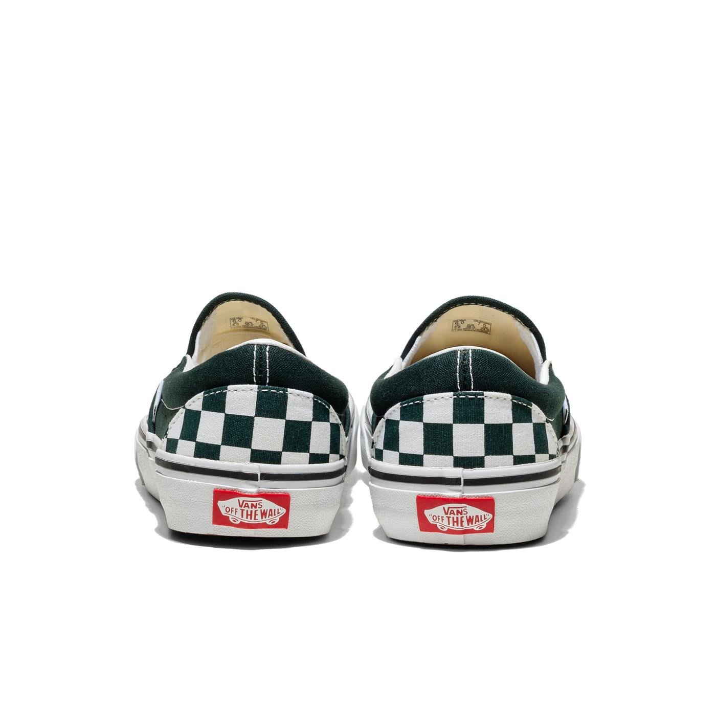 VANS Classic Slip - On Color Theory Checkerboard Sneaker - Scarab Green - The Salty BabeFootwear