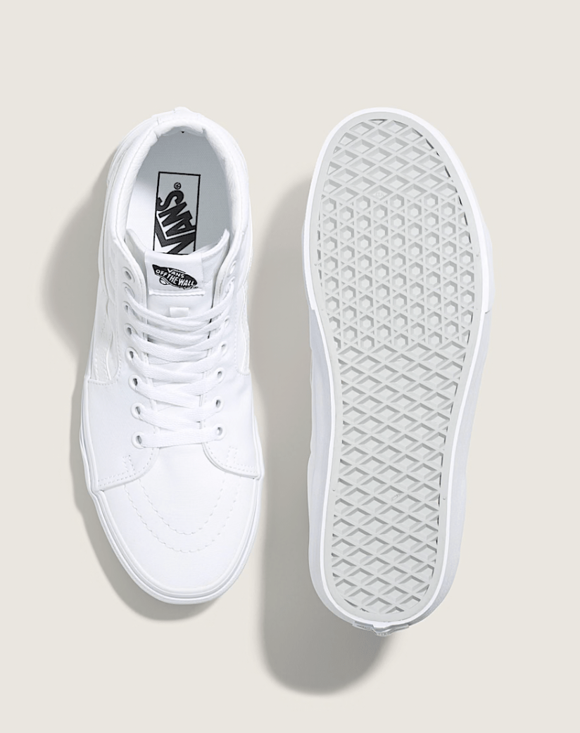 VANS SK8 - Hi Sneakers - True White - The Salty BabeFootwear
