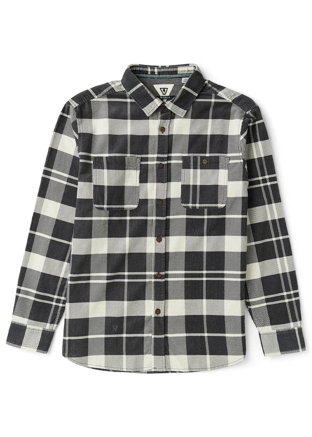 VISSLA Rails Cord Printed Eco Long Sleeve Shirt - Graphite - The Salty Babemens