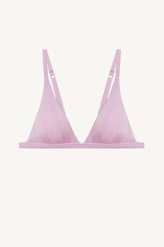 VITAMIN A Moss Bikini Top - Orchid Shiny Stripe - The Salty BabeSwim Tops