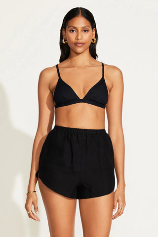 VITAMIN A Tallows Linen Short - Black - The Salty BabeShorts