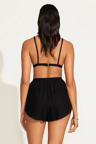 VITAMIN A Tallows Linen Short - Black - The Salty BabeShorts