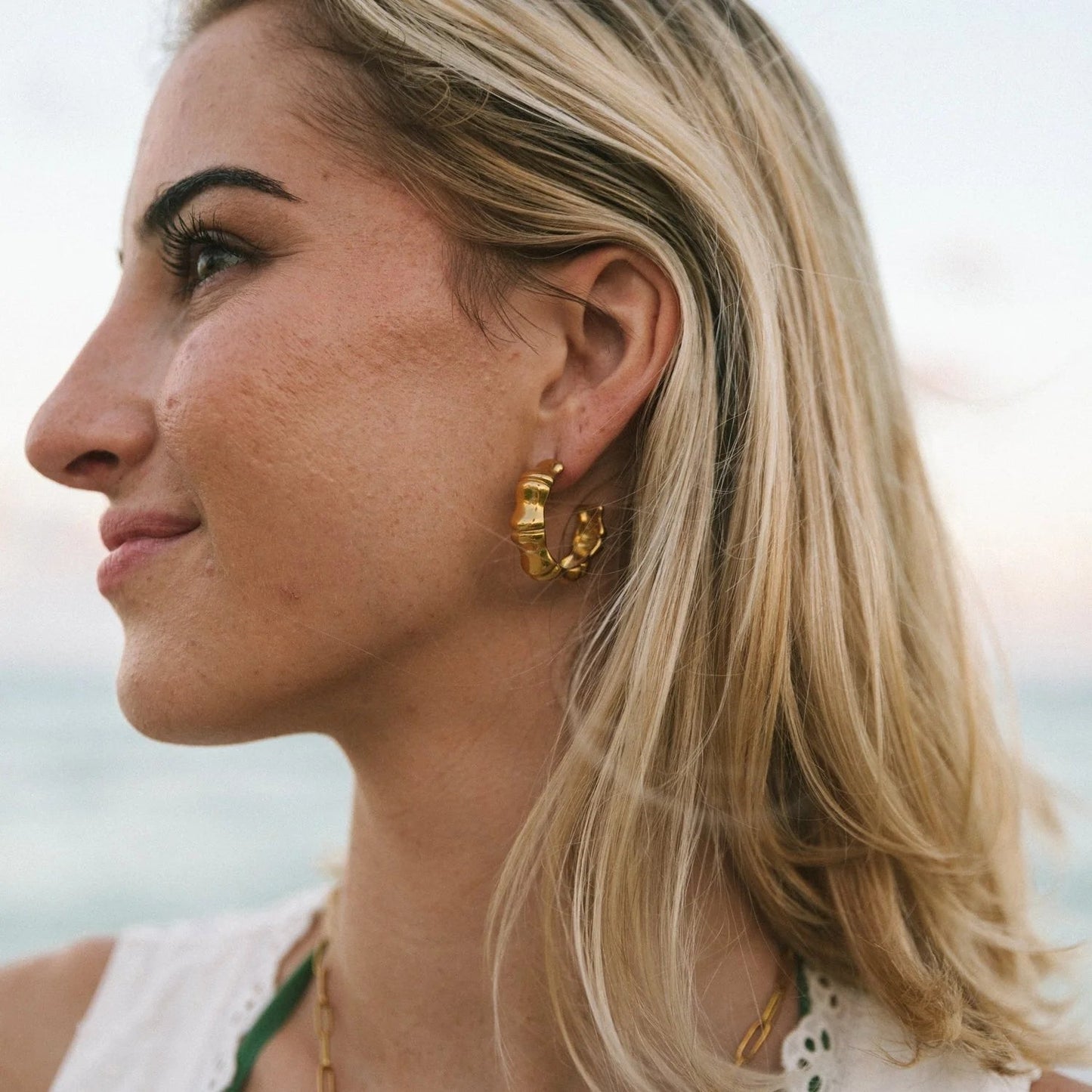 VOYAGE Bamboo Hoops - The Salty BabeEarrings