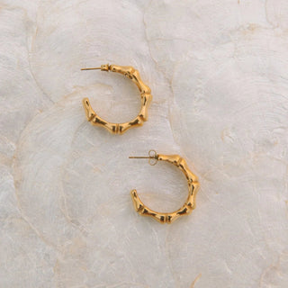VOYAGE Bamboo Hoops - The Salty BabeEarrings