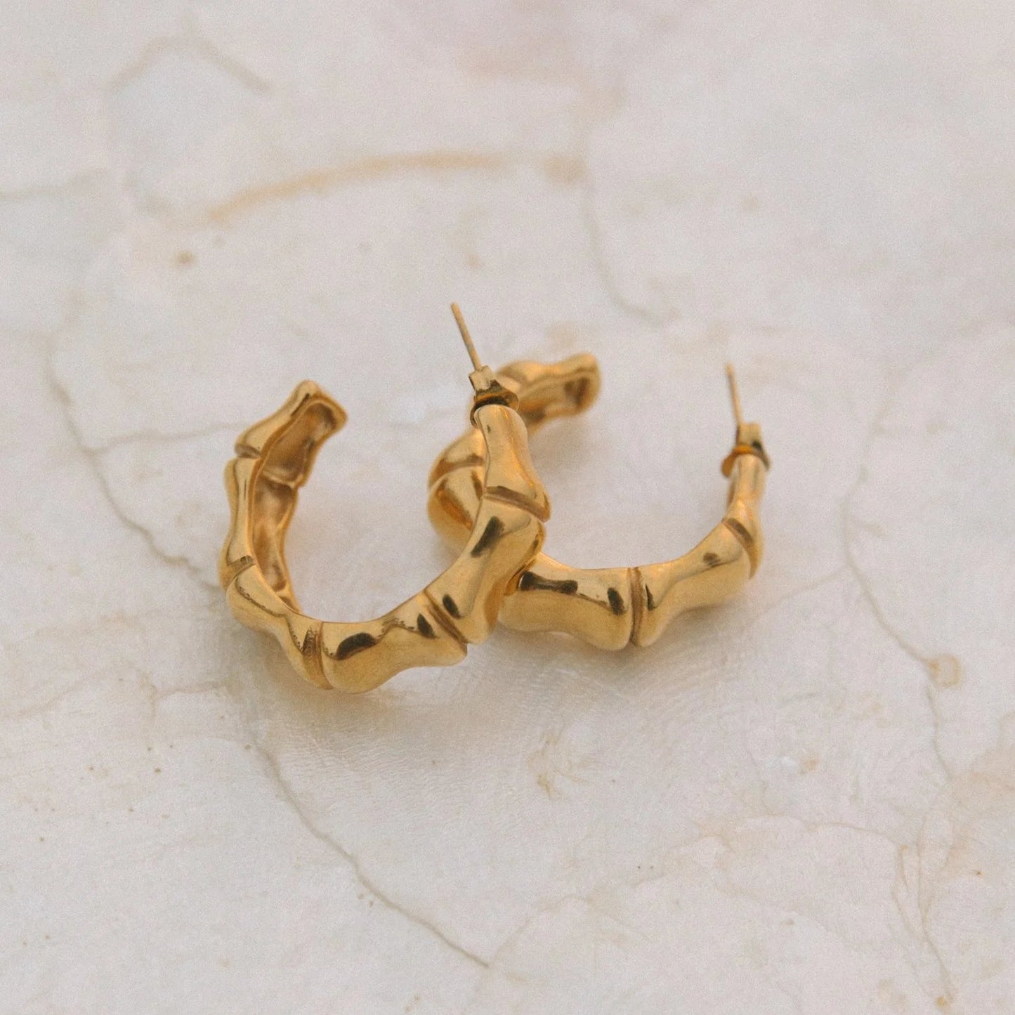 VOYAGE Bamboo Hoops - The Salty BabeEarrings