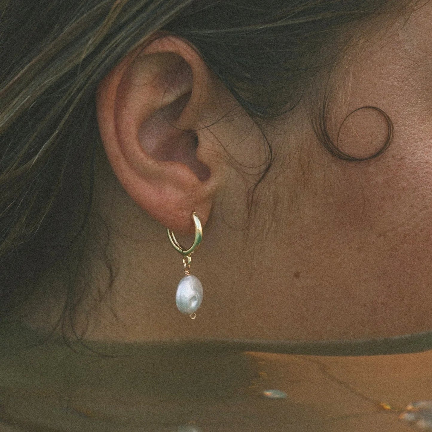 VOYAGE Freshwater Pearl Gold Earrings - The Salty BabeEarrings