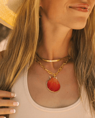 VOYAGE Scallop Shell Chain Necklace - The Salty BabeJewelry