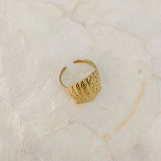 VOYAGE Scallop Shell Gold Ring - The Salty BabeRings