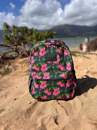 Water Hibiscus Nylon Backpack - The Salty BabeBackpacks