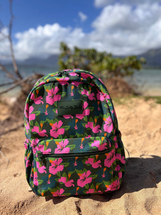 Water Hibiscus Nylon Backpack - The Salty BabeBackpacks