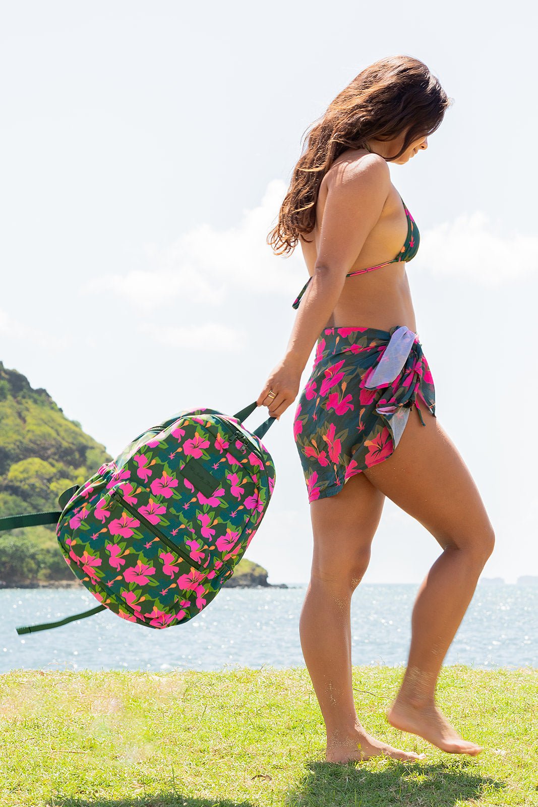Water Hibiscus Nylon Backpack - The Salty BabeBackpacks