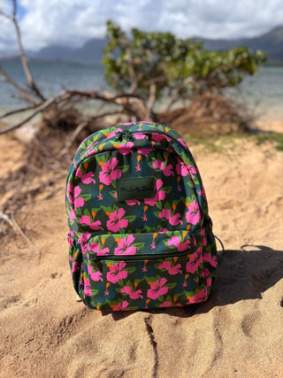 Water Hibiscus Nylon Backpack - The Salty BabeBackpacks