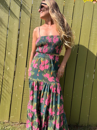 Water Hibiscus Smocked Tube Top - The Salty BabeTop
