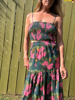 Water Hibiscus Smocked Tube Top - The Salty BabeTop