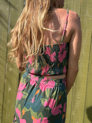 Water Hibiscus Smocked Tube Top - The Salty BabeTop