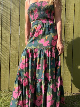 Water Hibiscus Tiered Maxi Skirt - The Salty BabeSkirts