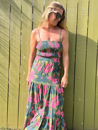 Water Hibiscus Tiered Maxi Skirt - The Salty BabeSkirts