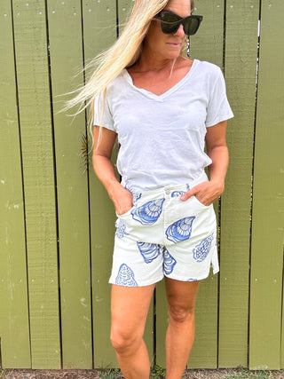 Watercolored Sea Shells Shorts - The Salty BabeShorts