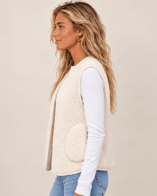 Winter Trails Vest - Cream | The Salty Babe