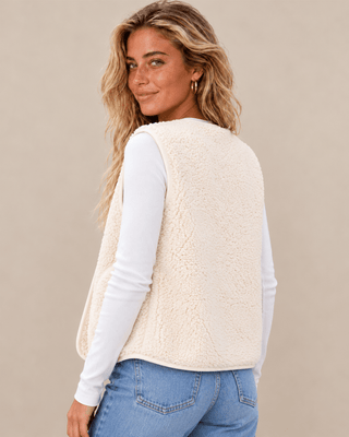 Winter Trails Vest - Cream | The Salty Babe