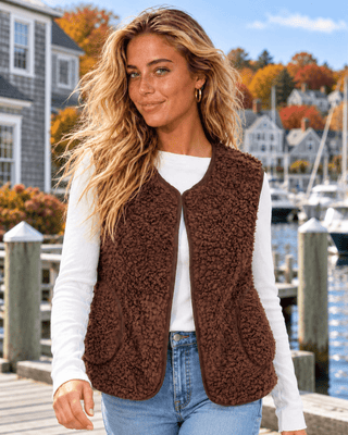 Winter Trails Vest - Dark Brown | The Salty Babe