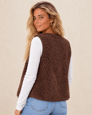 Winter Trails Vest - Dark Brown | The Salty Babe