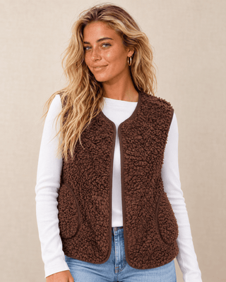 Winter Trails Vest - Dark Brown | The Salty Babe