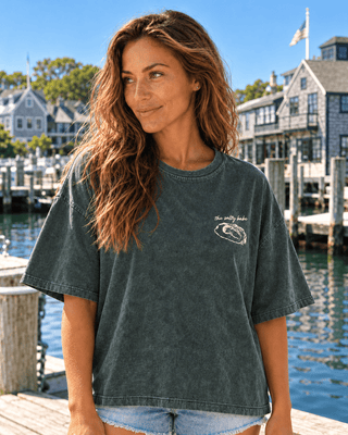 World Is Your Oyster Oversized Tee - Alpine | The Salty Babe
