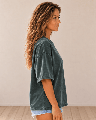 World Is Your Oyster Oversized Tee - Alpine | The Salty Babe