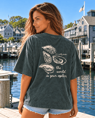 World Is Your Oyster Oversized Tee - Alpine | The Salty Babe