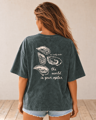 World Is Your Oyster Oversized Tee - Alpine | The Salty Babe